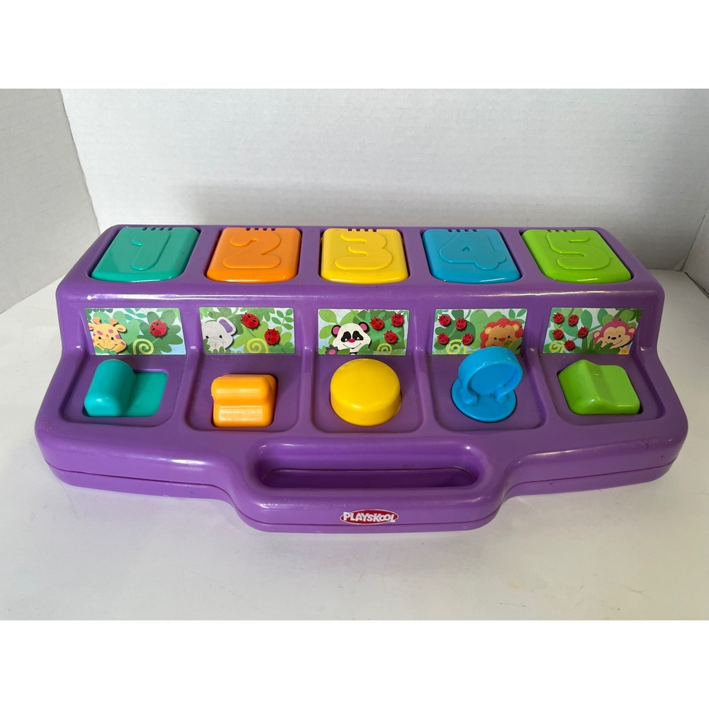 1995 Pop-Up Poppin' Pals Baby Toy Playskool Busy Jungle/Zoo Animals VINTAGE